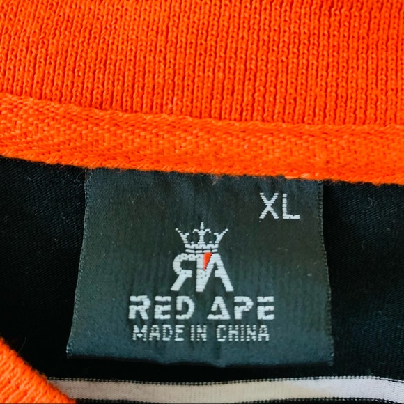 Red Ape short Sleeve V-Neck Stripes Men Chambray - Picture 5 of 6